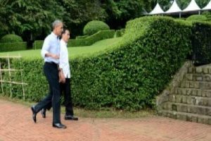 Presiden Jokowi Terima Obama di Istana Bogor